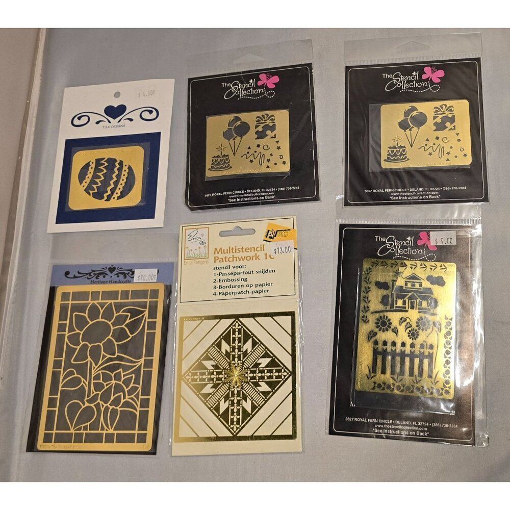 lot of Assorted Craft Stencil Templates For DIY Projects & Scrap booking